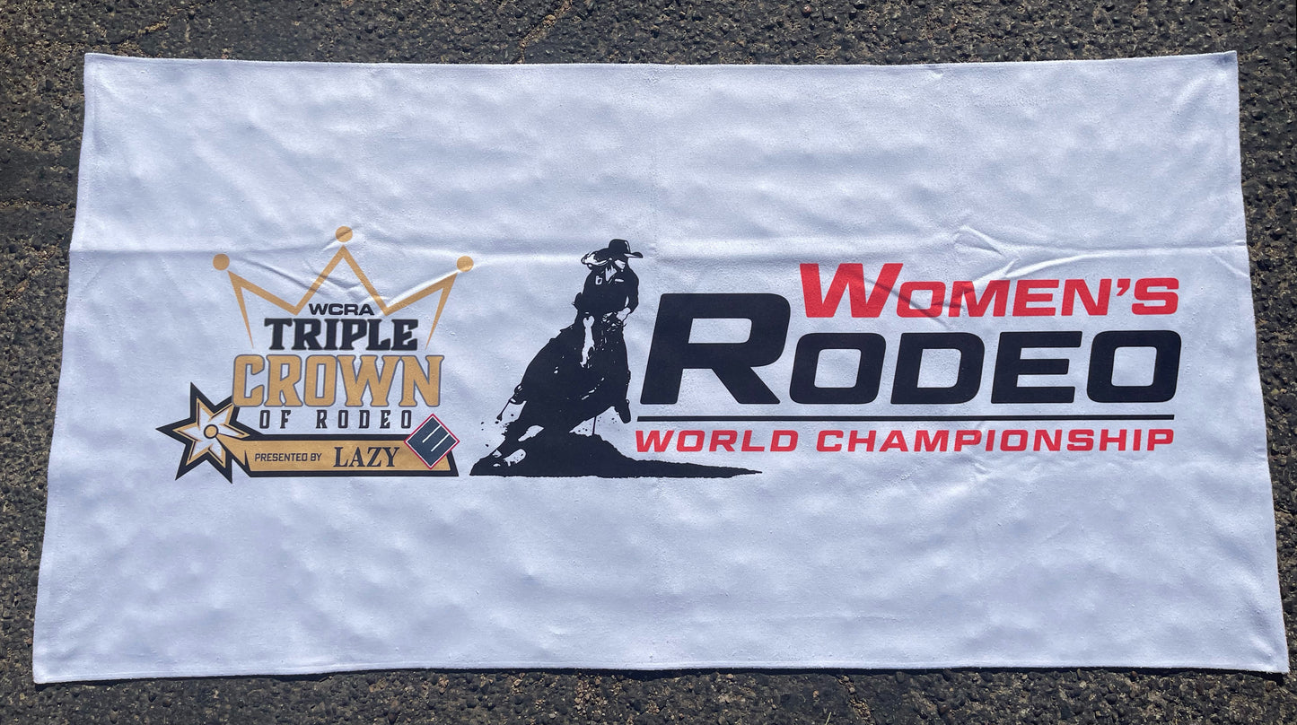 WRWC Logo + Triple Crown White Towel